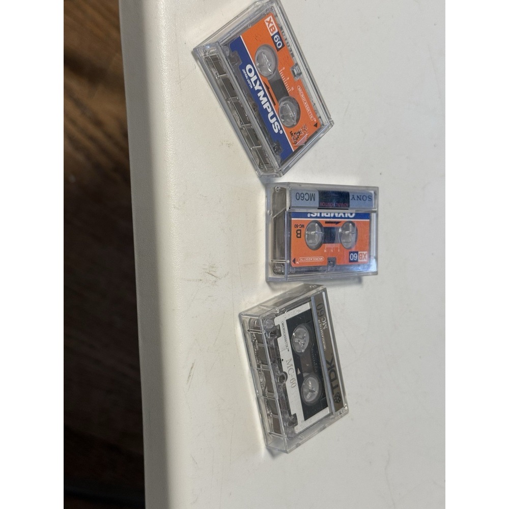 Micro Cassette Tapes Olympus XB60 (lot of 3 )